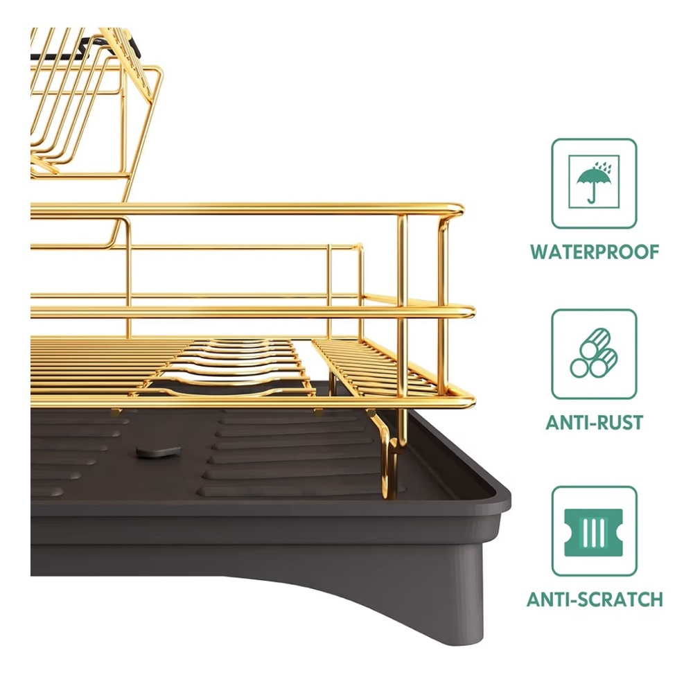 Gold and Black Dish Rack - Picture 5 of 6